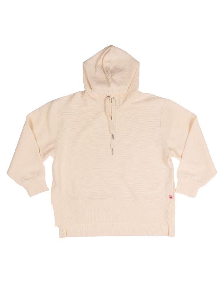 Ribbed Hoodie- Pearl | The Sock Shop