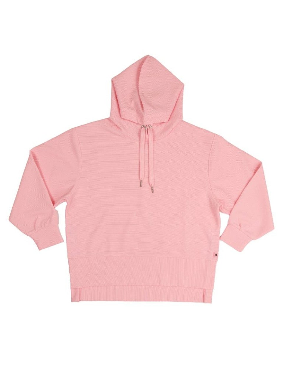 beeden ビーデン　SWITCH COL RIB KNIT HOODIE Ribbed Hoodie- Petal | The Sock Shop