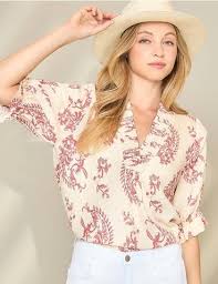 DESIGN - Camicia a righe bianca e nera con fiocco