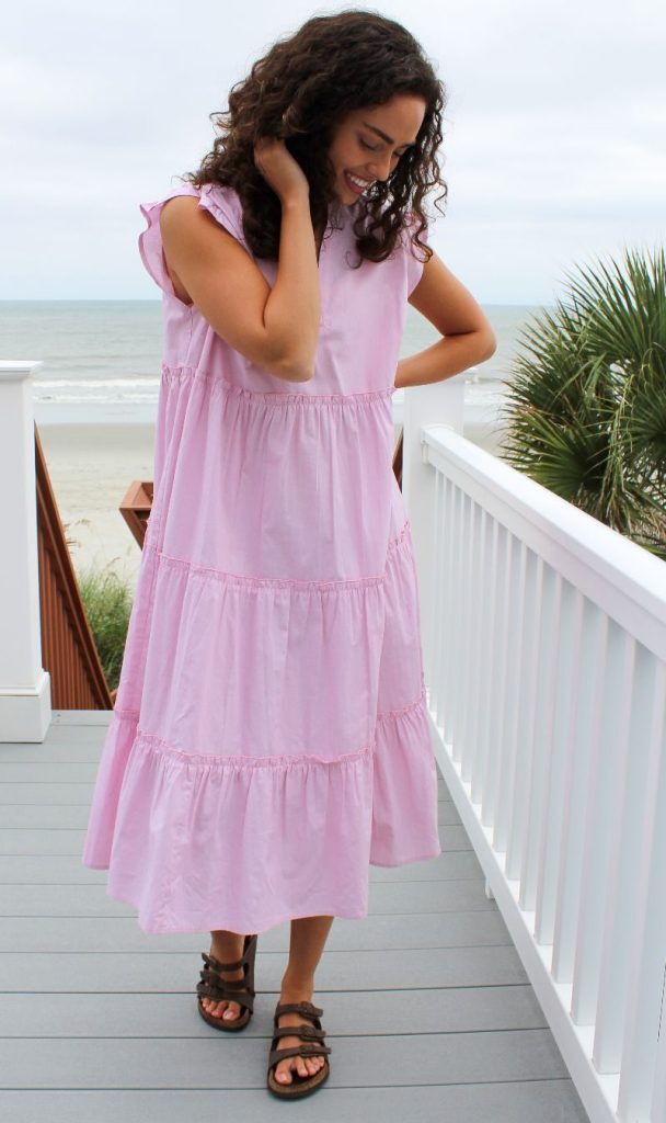 Maxi Dress- Light Pink | The Sock Shop